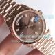 EWF Swiss Grade Rolex Day Date ETA3255 Watch Rose Gold President Brown Diamond Dial (4)_th.jpg
